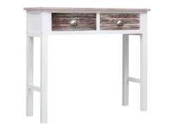 Mesa consola de madera marrón 90x30x77 cm