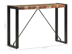 Mesa consola de madera maciza reciclada 110x35x76 cm ES946621