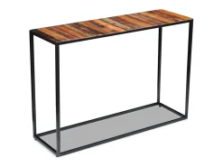 Mesa consola de madera maciza reciclada 110x35x76 cm