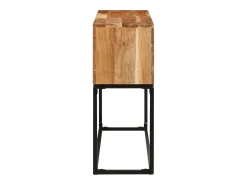 Mesa consola de madera maciza de acacia 120x30x75 cm