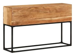 Mesa consola de madera maciza de acacia 120x30x75 cm