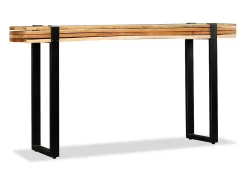 Mesa consola de madera maciza reciclada ajustable