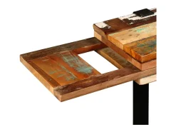 Mesa consola de madera maciza reciclada ajustable