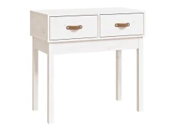 Mesa consola de madera maciza de pino blanco 76,5x40x75 cm