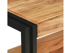 Mesa consola de madera maciza de acacia 90x30x75 cm ES659500