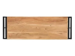 Mesa consola de madera maciza de acacia 90x30x75 cm ES659500