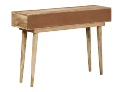 Mesa consola de madera maciza de mango 110x30x75 cm