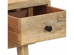 Mesa consola de madera maciza de mango 110x30x75 cm