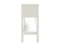 Mesa consola de madera maciza de pino blanco 100x35x75 cm