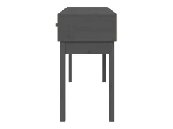 Mesa consola de madera maciza de pino gris 114x40x75 cm ES402712