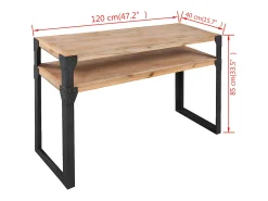 Mesa consola de madera maciza reciclada 120x40x85 cm ES565773