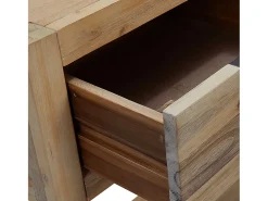 Mesa consola de madera maciza de acacia 82x33x73 cm