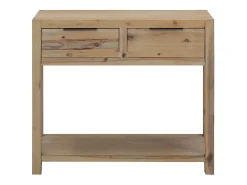 Mesa consola de madera maciza de acacia 82x33x73 cm