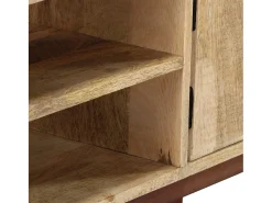 Mesa consola de madera maciza de mango rugosa 115x30x76 cm