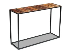 Mesa consola de madera maciza reciclada 110x35x76 cm