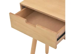 Mesa consola de madera maciza de pino 80x30x72 cm marrón