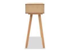 Mesa consola de madera maciza de pino 80x30x72 cm marrón