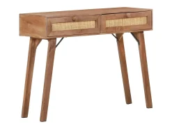 Mesa consola de madera maciza de mango 100x35x76 cm
