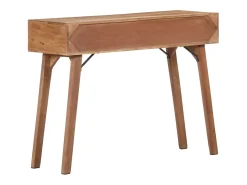 Mesa consola de madera maciza de mango 100x35x76 cm