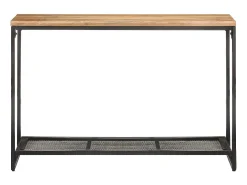 Mesa consola de madera maciza de acacia 110x35x75 cm ES869082