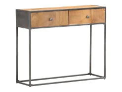 Mesa consola de madera maciza reciclada 90x30x75 cm