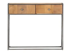 Mesa consola de madera maciza reciclada 90x30x75 cm