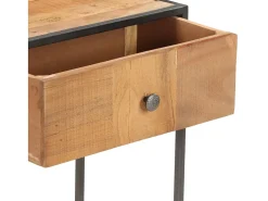 Mesa consola de madera maciza reciclada 90x30x75 cm