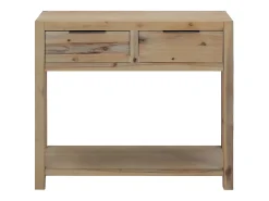 Mesa consola de madera maciza de acacia 82x33x73 cm ES480949