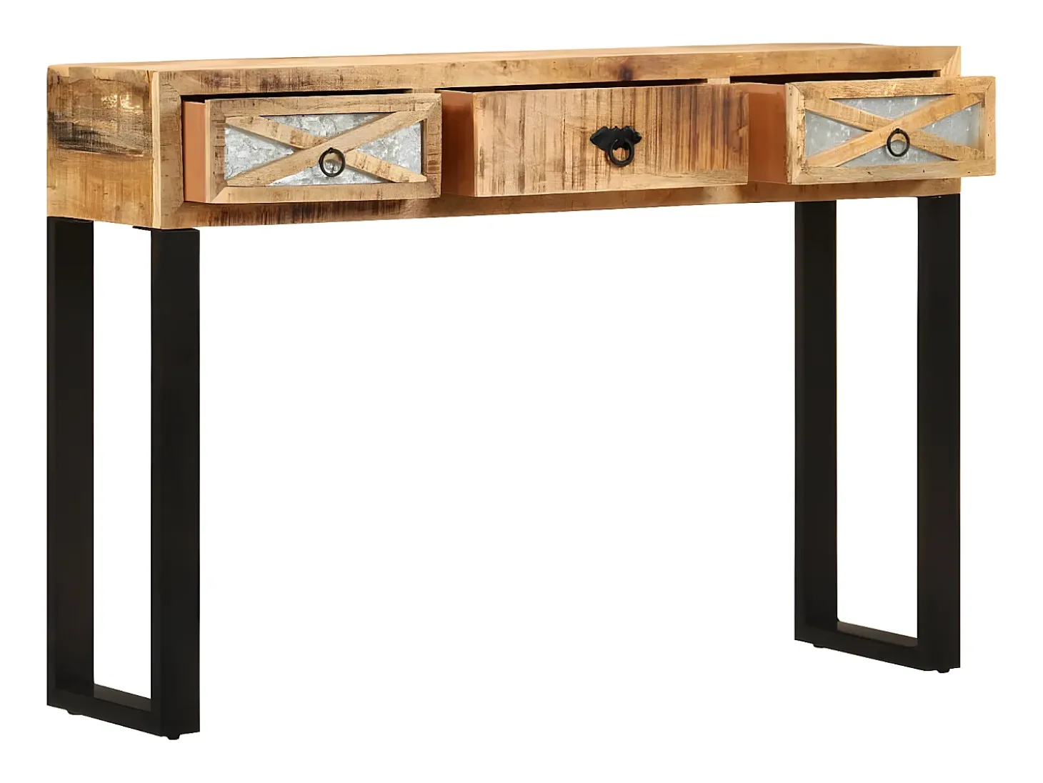 Mesa consola de madera maciza de mango 110x30x76 cm ES337873
