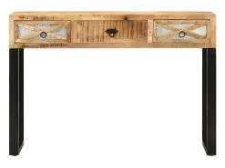 Mesa consola de madera maciza de mango 110x30x76 cm ES337873