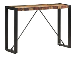 Mesa consola de madera maciza reciclada 110x35x76 cm