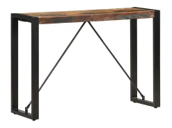 Mesa consola de madera maciza reciclada 110x35x76 cm