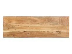 Mesa consola de madera maciza de acacia 110x35x75 cm