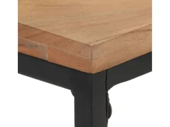 Mesa consola de madera maciza de acacia 110x35x75 cm