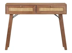 Mesa consola de madera maciza de mango 100x35x76 cm