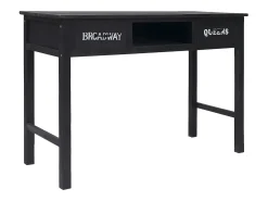 Mesa consola de madera negra 110x45x76 cm ES392842