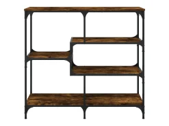 Mesa consola de roble ahumado 103x32x95 cm madera de ingeniería