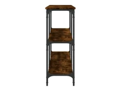 Mesa consola de roble ahumado 200x29x75 cm madera de ingeniería
