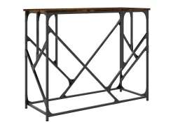 Mesa consola de roble ahumado 100x40x80 cm madera de ingeniería