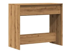 Mesa consola de roble artesanal 89x41x76,5 cm madera de ingeniería