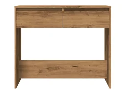 Mesa consola de roble artesanal 89x41x76,5 cm madera de ingeniería