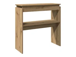 Mesa consola de roble artesanal 80x30x80 cm madera de ingeniería