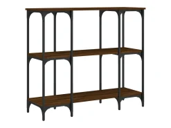 Mesa consola de roble marrón 102x35x90 cm madera de ingeniería
