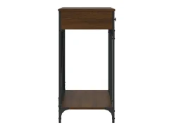 Mesa consola de roble marrón 100x39x78,5 cm madera de ingeniería