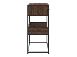 Mesa consola de roble marrón 90x35x80 cm madera de ingeniería