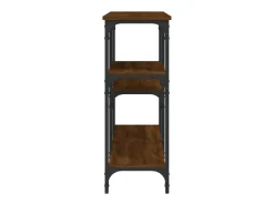 Mesa consola de roble marrón 160x29x75 cm Madera de ingeniería