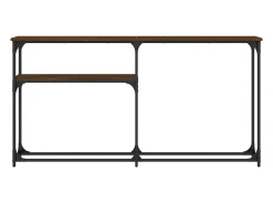 Mesa consola de roble marrón 145x22,5x75 cm madera de ingeniería
