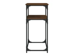 Mesa consola de roble marrón 100x35,5x75 cm madera de ingeniería