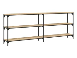 Mesa consola de roble Sonoma 200x29x75 cm madera de ingeniería