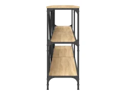 Mesa consola de roble Sonoma 200x30x75cm madera de ingeniería y hierro